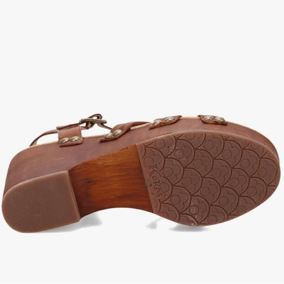 KORKS $129 Women Dawson Wedge Platform Chunky Heel Sandal Brown Shoes Size 8 NEW - Picture 5 of 11